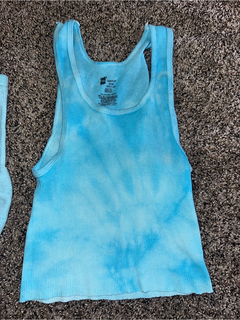 blue tie dye tank